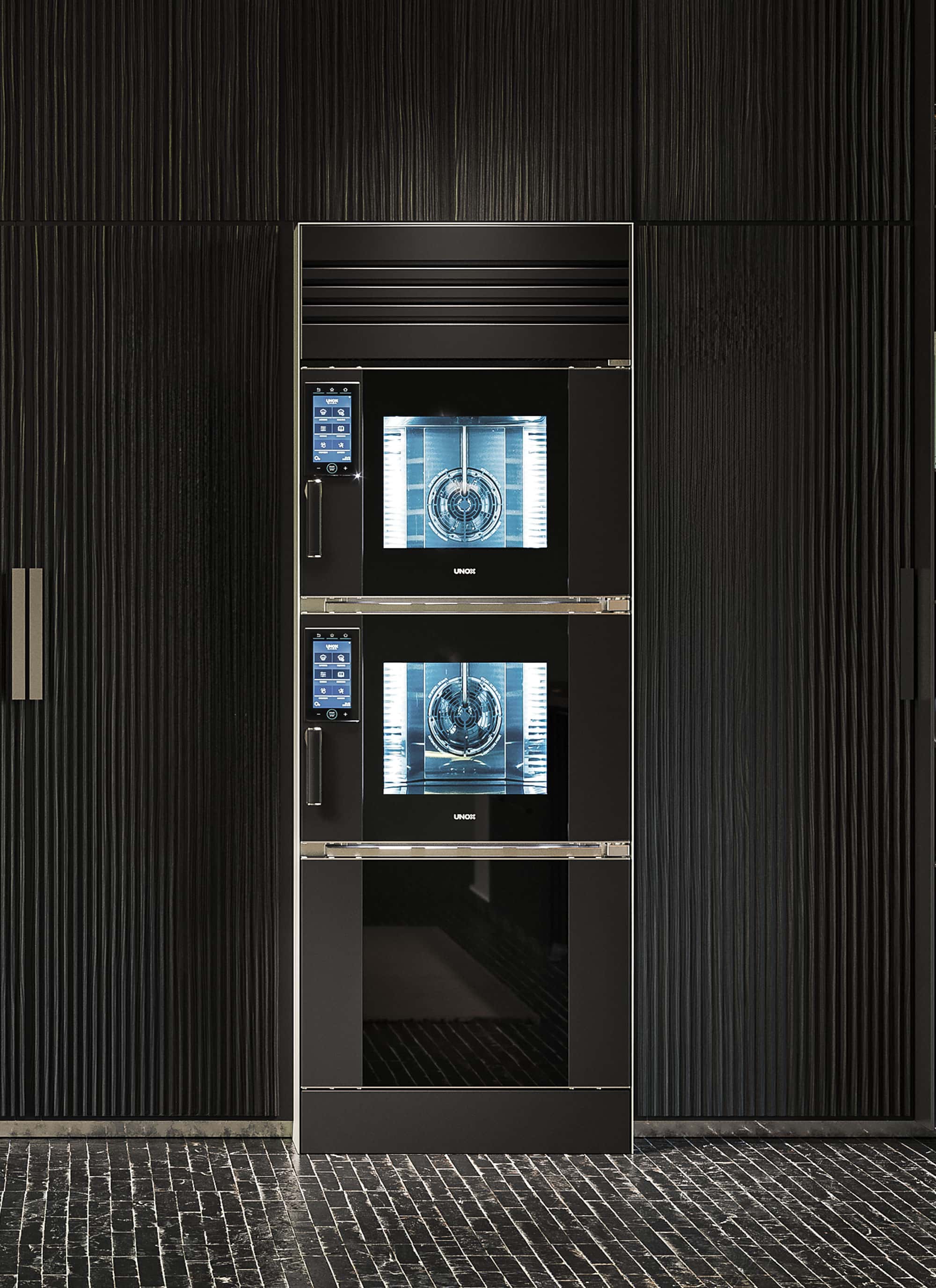 Unox Casa SuperOven Model 1 - Mat siyah kaplamalı lüks çift hazneli akıllı fırın