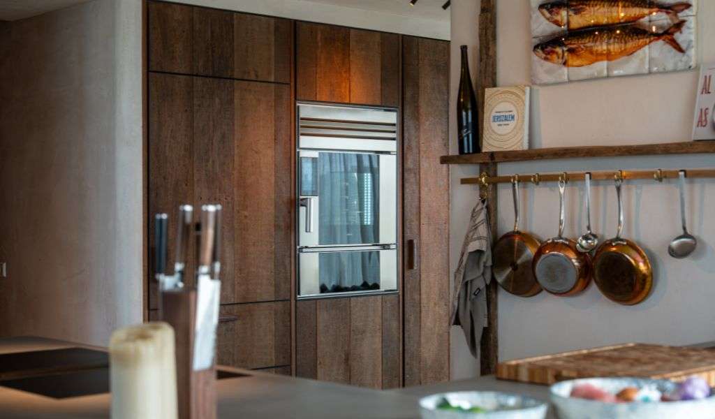 Unox Casa Model 1S in the refined and rustic kitchen of Z Penthouse in The Netherlands
