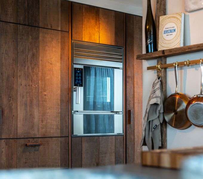 Unox Casa Model 1S in Zuid Penthouse wooden kitchen in The Hauge