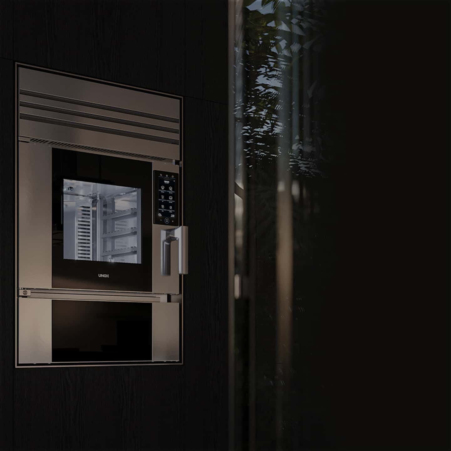 Unox Casa SuperOven koleksiyonundan Model 1S akıllı fırın, Milano'daki lüks çatı katında
