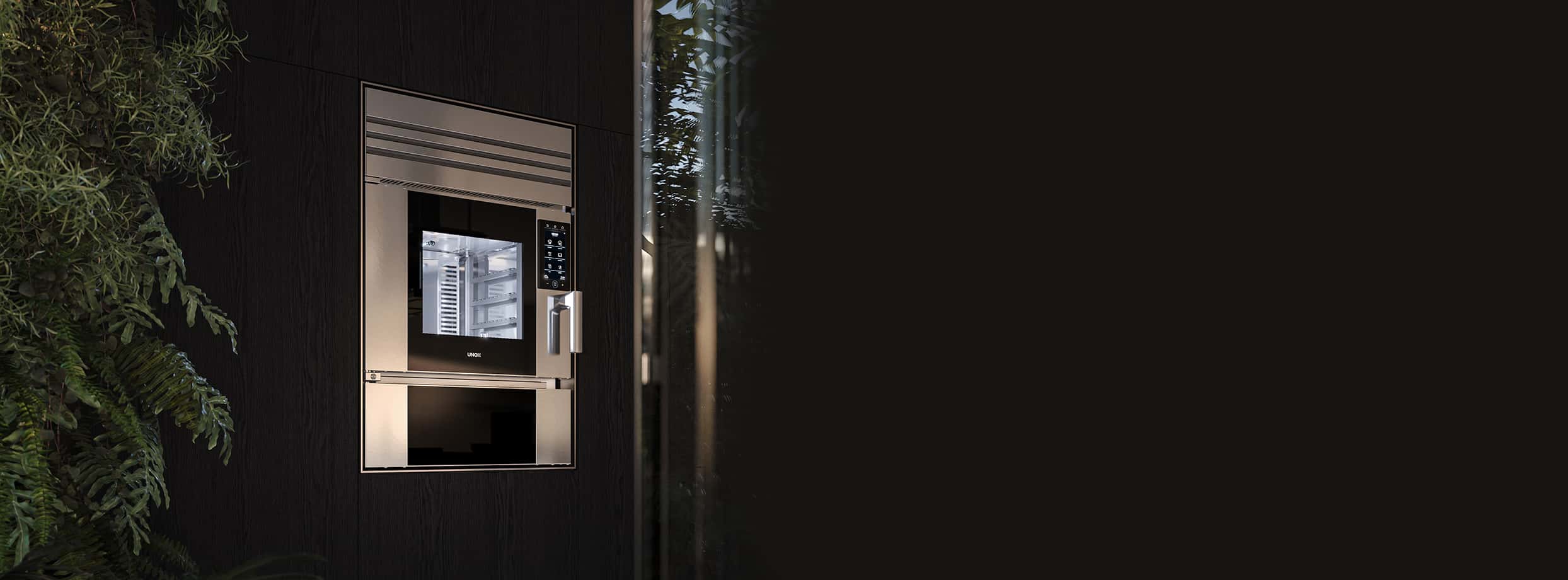 Unox Casa SuperOven koleksiyonundan Model 1S akıllı fırın, Milano'daki lüks çatı katında