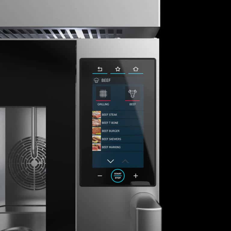 Unox Casa ankastre fırınlarının dijital arayüzü, autocook fonksiyonu ile.